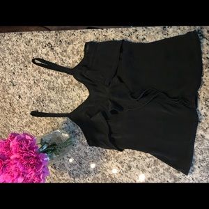 YSL Rive Gauche by Tom Ford Silk ruffle tank